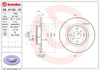 BS7675 BRECO Тормозной диск