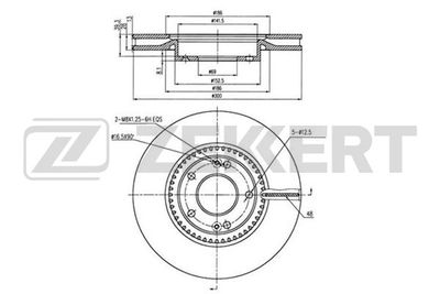 BS5667 ZEKKERT Тормозной диск