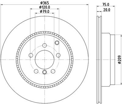 8DD355116961 HELLA Тормозной диск