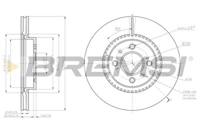 CD8186V BREMSI Тормозной диск