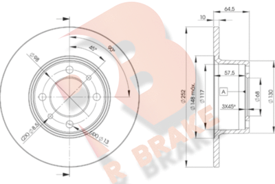 78RBD21070 R BRAKE Тормозной диск