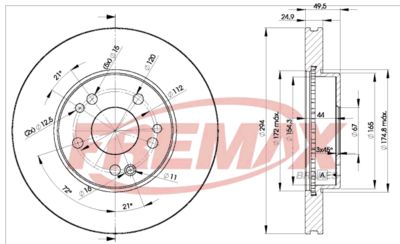 BD2412 FREMAX Тормозной диск