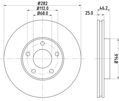 8DD355105551 HELLA PAGID Тормозной диск