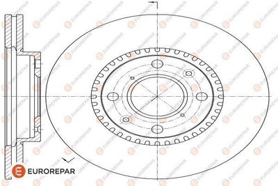 1618870780 EUROREPAR Тормозной диск