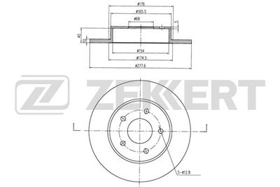 BS5465 ZEKKERT Тормозной диск