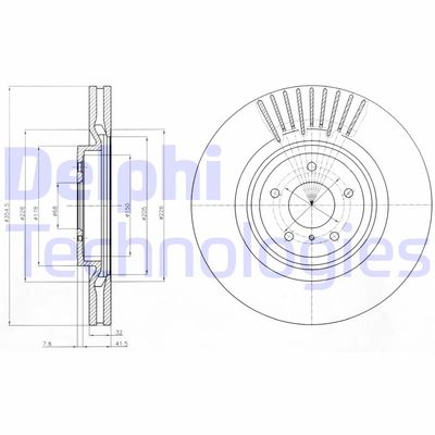 BG9073C DELPHI Тормозной диск