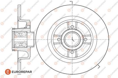 1618866380 EUROREPAR Тормозной диск