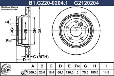 B1G22002041 GALFER Тормозной диск