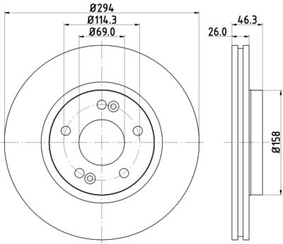 8DD355118671 HELLA PAGID Тормозной диск