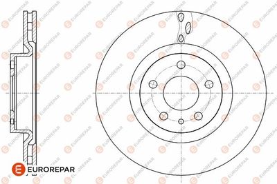 1642763080 EUROREPAR Тормозной диск