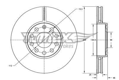 TX7014 TOMEX Brakes Тормозной диск