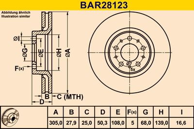 BAR28123 BARUM Тормозной диск