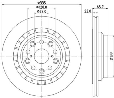 8DD355116941 HELLA PAGID Тормозной диск