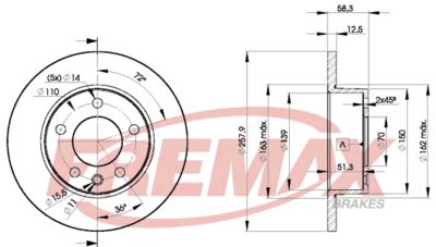 BD9040 FREMAX Тормозной диск