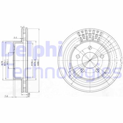 BG3846 DELPHI Тормозной диск