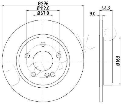 610502 JAPKO Тормозной диск