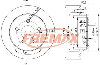 BD2058 FREMAX Тормозной диск