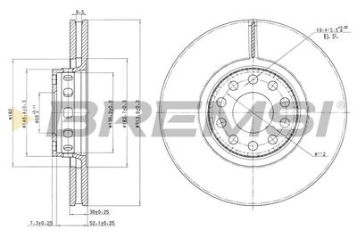 CD6954V BREMSI Тормозной диск