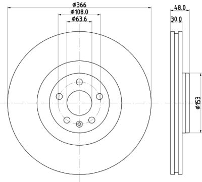 8DD355132411 HELLA PAGID Тормозной диск