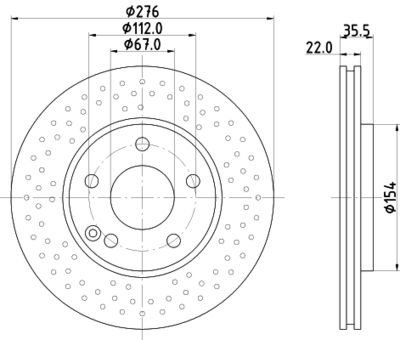 MDC2283 MINTEX Тормозной диск