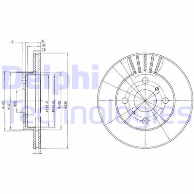 BG3519 DELPHI Тормозной диск