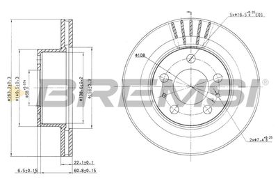 CD6174V BREMSI Тормозной диск