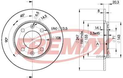 BD4699 FREMAX Тормозной диск