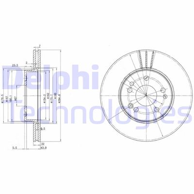 BG2677 DELPHI Тормозной диск