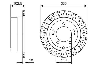 0986479U32 BOSCH Тормозной диск