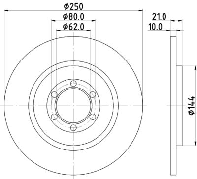 MDC187 MINTEX Тормозной диск