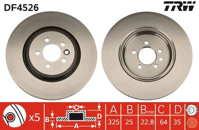 DF4526 TRW Тормозной диск