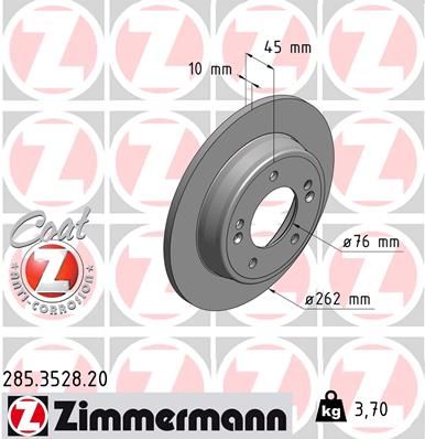 285352820 ZIMMERMANN Тормозной диск