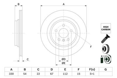 0986479E97 BOSCH Тормозной диск