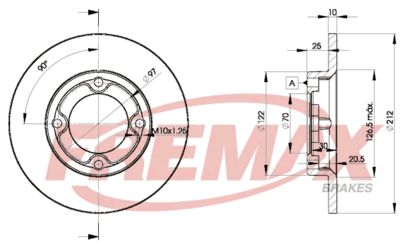 BD0003 FREMAX Тормозной диск