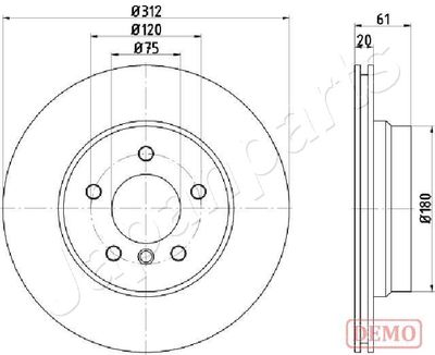 DP0108C JAPANPARTS Тормозной диск