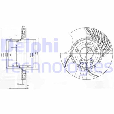 BG9774 DELPHI Тормозной диск