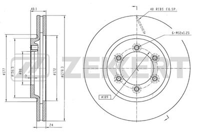 BS5945 ZEKKERT Тормозной диск