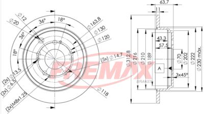 BD4079 FREMAX Тормозной диск