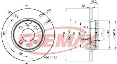 BD4707 FREMAX Тормозной диск