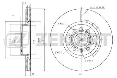 BS5016 ZEKKERT Тормозной диск