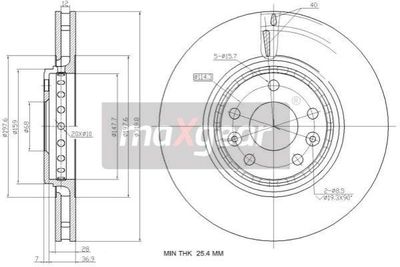 192363 MAXGEAR Тормозной диск