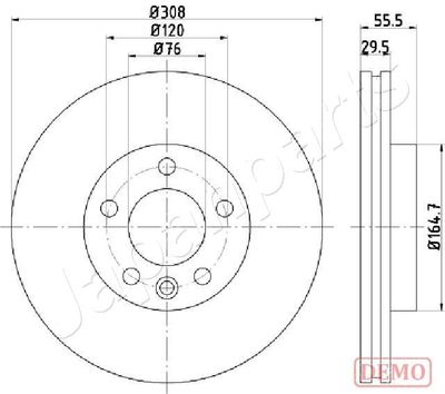 DI0953C JAPANPARTS Тормозной диск