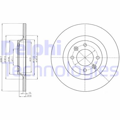 BG4322 DELPHI Тормозной диск