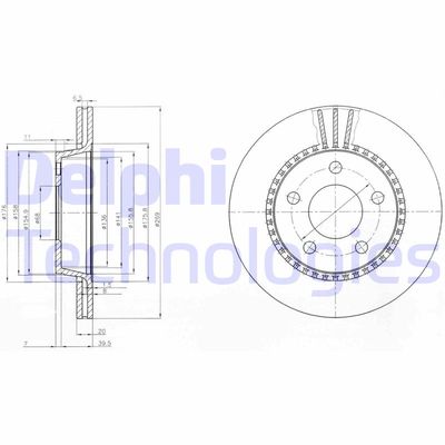 BG2519 DELPHI Тормозной диск