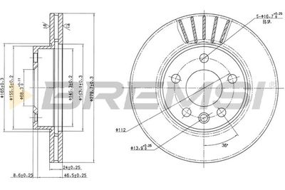 CD7010V BREMSI Тормозной диск