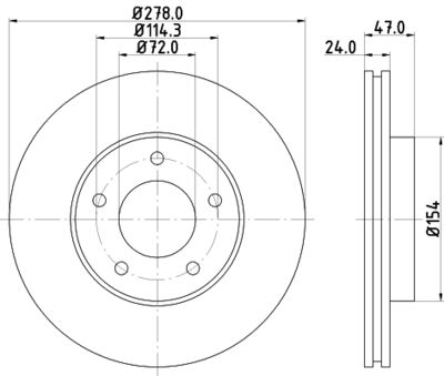 8DD355112731 HELLA PAGID Тормозной диск