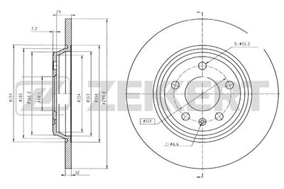 BS5842 ZEKKERT Тормозной диск