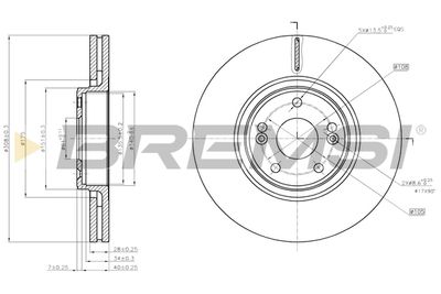 CD7511V BREMSI Тормозной диск