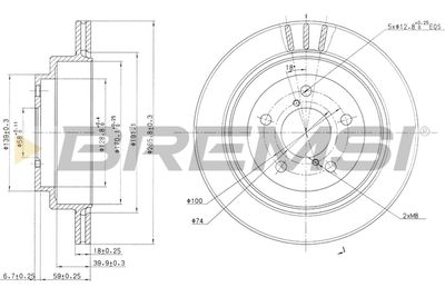 CD6680V BREMSI Тормозной диск