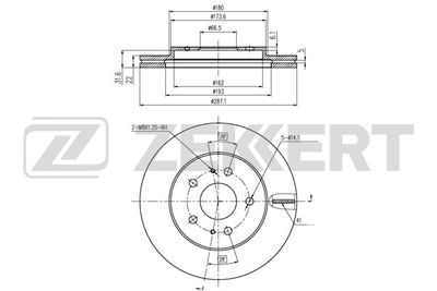 BS5735 ZEKKERT Тормозной диск